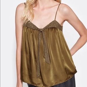Joie Silk Cami with Beading Detail, great condition